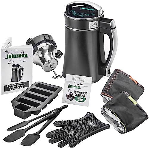 STX International Infuzium Butter-Oil-Tincture Infuser Maker Machine Complete Kit • 2-10 Sticks Butter • 2 Filters, 3 Silicone Spatulas, Silicone Glove & Butter Mold Plus our Infuzium 48 Page Cookbook
