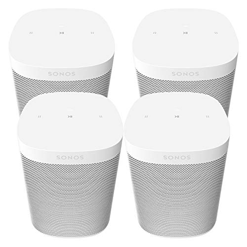 Sonos Four Room Set One SL - The Powerful Microphone-Free Speaker for Music and More - White …