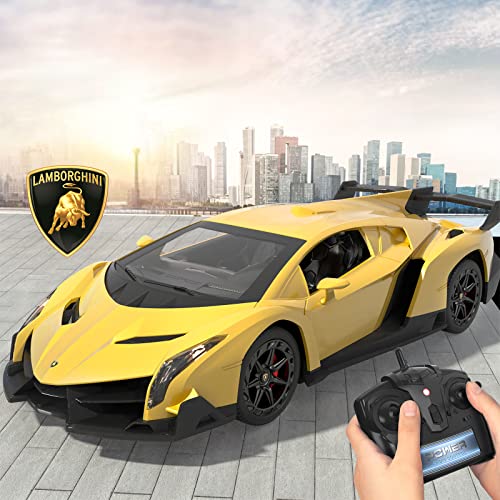 BABY HOME Officially Licensed RC Series, 1:24 Scale Electric Sport Racing Hobby Toy Car Lamborghini Model Vehicle for Boys Girls 3 4 5 6 7 8 9 Years Old Birthday Gifts