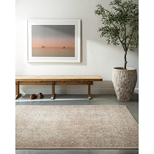 Becki Owens x Surya Margot Medallion Area Rug , 6'7' x 9', Dusty Coral