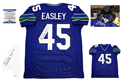 Kenny Easley Signed Custom Jersey - Beckett - Autographed w/ Photo - HOF 17