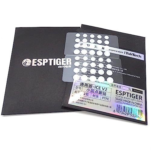 1 Pack Esports Tiger Gaming Mouse Skates Feet DIY Universal Dot Mouse Glides ICE Version White- Mouse Glides Wireless Superlight Model Esports Tiger White