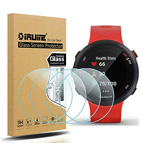 Suoman 4-Pack for Garmin Forerunner 55/45 / 45S Screen Protector Tempered Glass for Garmin Forerunner 55 / 45S / 45 [2.5D 9H hardness] [Anti-Scratch]