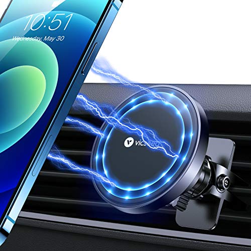 VICSEED Magnetic Phone Holder for Car [Strongest Magnet Power] Magnetic Phone Mount 360° Rotation Adjustable Air Vent Phone Mount Fit for Magsafe iPhone 13 12 Pro Max Mini MagSafe Case & All Phones