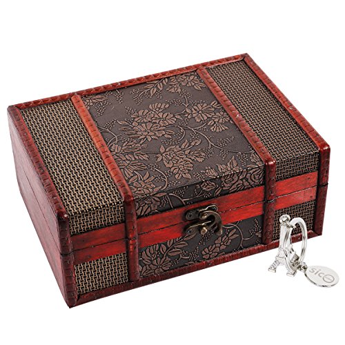 SICOHOME Treasure Box,9.0' Grape Tarot Card Box for Jewelry,Tarot Cards,Gifts and Home Decoration