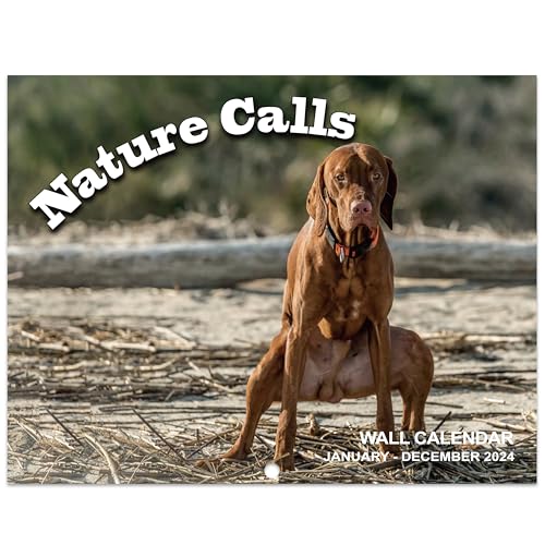 2024 Wall Calendar - Dog Pooping Calendar 2024, January 2024 - December 2024, Funny Dog Calendar Gag Gifts,11' x 17' (Open), 11' x 8.5'(Closed), Perfect 2024 Calendar for White Elephant Gifts Funny