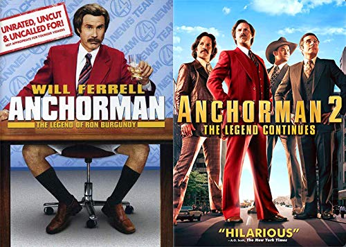 Well That Escalated Quickly... Was That A Hand Grenade? : Anchorman: The Legend of Ron Burgundy (Unrated) + Anchorman 2: The Legend Continues The 2 Greatest Movies Ever Made DVD Bundle