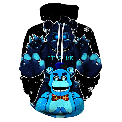 BLYLUXU Youth Hoodie Boys and Girls 3D Printed Pullover Sweatshirt Kids Cartoon Game Sport Hoodie 4-X-Large