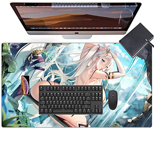 Mouse Pads Sexy Anime Girl Gaming Mouse Pad Large PC Accessories Gaming Gamer Decoration Laptop Non-Slip Desk Mat Sexy Butt Breasts Chest 24 inch x12 inch - Pattern 9
