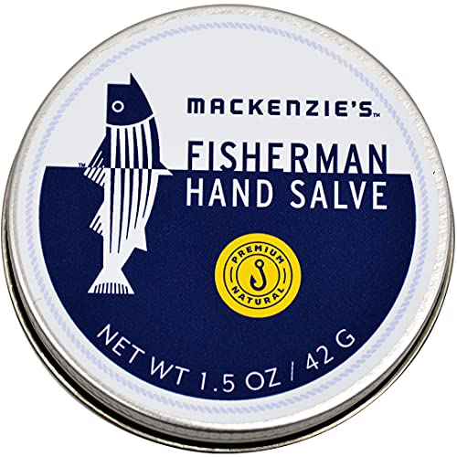 MacKenzie's Fisherman Hand Salve - Gifts for Men - Coastal Gifts - Gifts for Fishermen - All Natural - Hand Repair - Dry Skin Repair - Highly Moisturizing - Balm - 1.5 Ounce Tin