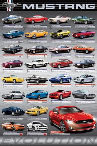 AllPosters Wall Poster Ford: Mustang- 50 Years Of Evolution, 24x36