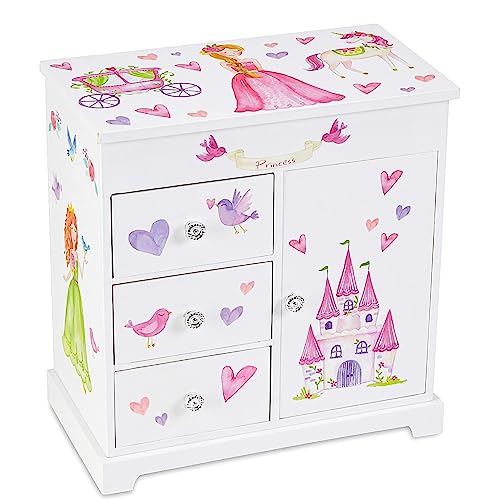 Jewelkeeper Jewelry Box for Girls with 3 Drawers, Princess Jewelry Boxes, Dance of the Sugar Plum Fairy and Spinning Princess Doll, Girls Gifts