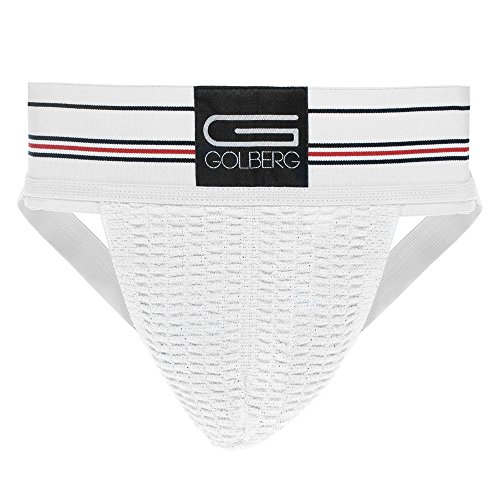 GOLBERG G Athletic Supporter - Waistband Contoured for Comfort - Active White Color - (White, Medium)
