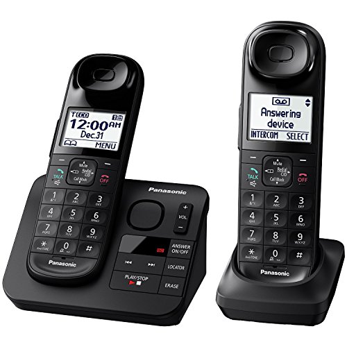 Panasonic KX-TGL432B Dect_6.0 2-Handset Landline Telephone, Black