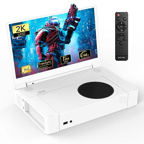 DEPGI 15.6' Portable Monitor for Xbox Series S,144Hz 2K QHD IPS Gaming Monitor for Xbox Series S (Not Included), with HDR AMD FreeSync 2X HDMI for Indoor Outdoor Travel