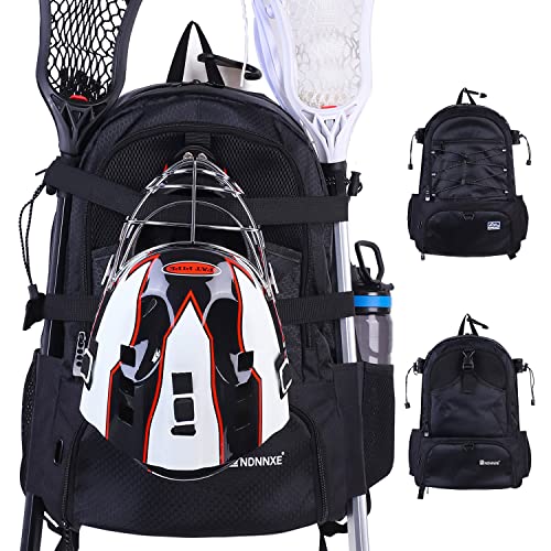 NDNNXE Lacrosse Bag Backpack – Lacrosse Bags for Boys Girls Lacrosse Backpack with Stick Holder Field Hockey Bags