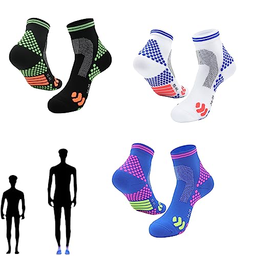 HEKEWER HIGHERSOCKS 2023 Far Infrared Schorl Titanium Ion Heightening Booster Socks, Booster Socks (3PCS-1,M)