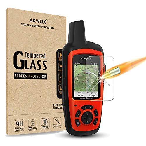 AKWOX [4-Pack] Tempered Glass Screen Protector Bundle for Garmin inReach SE+,inReach Explorer+ Plus, [2.5D Arc Edges High Definition 9H Hardness] Handheld GPS Navigator Accessories
