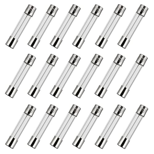 BOJACK 6x30mm 6 A 6 amp 250 V 0.24x1.18 Inch Volt F6AL250V Fast-Blow Glass Fuses(Pack of 18 Pcs)