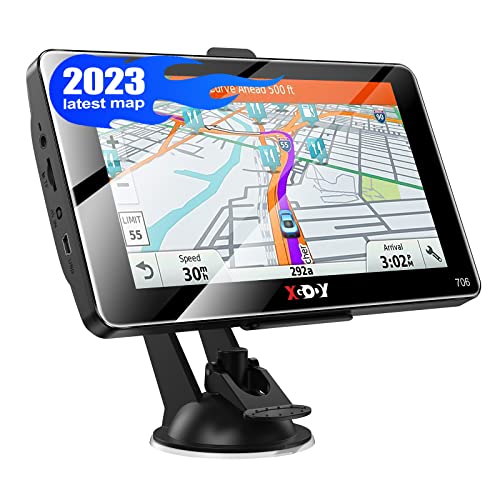 XGODY GPS Navigation for Car 7 Inch 2.5D Car GPS for Car 2023 Map Truck GPS Commercial Drivers Semi Trucker Navigation System 8GB 256M with Voice Guidance Free
