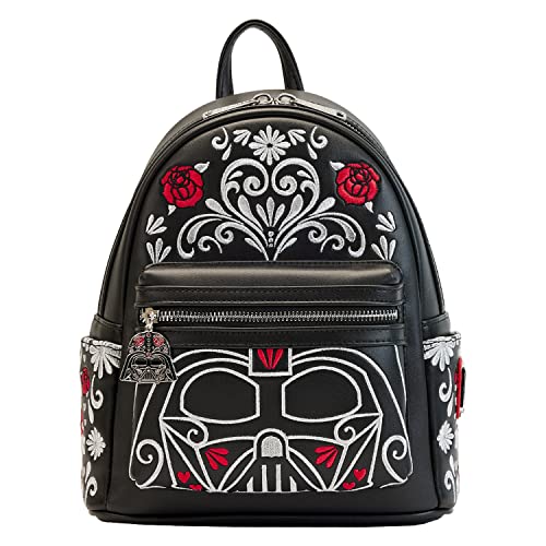 Loungefly Star Wars Darth Vader Floral Embroidered Cosplay Womens Double Strap Shoulder Bag Purse