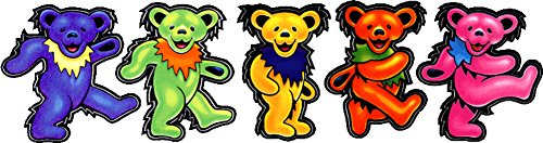 Grateful Dead Large Bear Sticker Pack - Each Bear Peels off Individually and is 4 1/4 Tall! (Decal)
