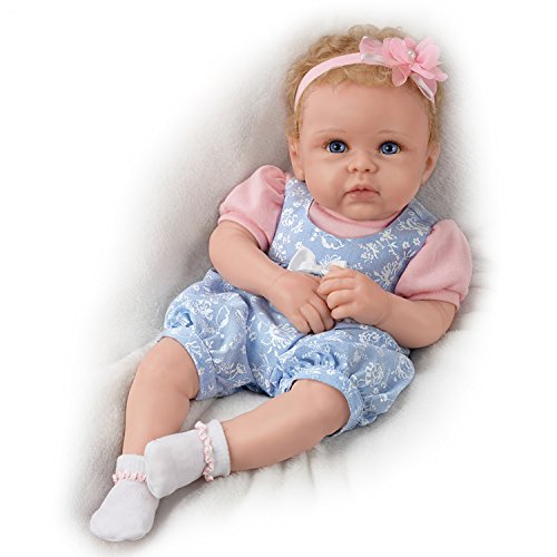 The Ashton - Drake Galleries Linda Murray Little Livie Weighted TrueTouch Silicone Baby Girl Doll with Rooted Hair