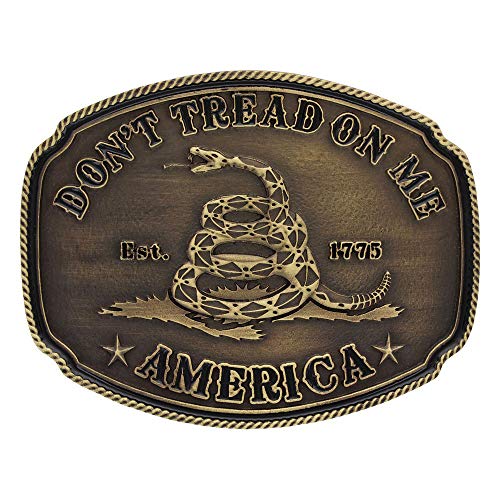Montana Silversmiths 2nd Amendment Series Attitude Western Belt Buckle (American Gadsden Don't Tread on Me)