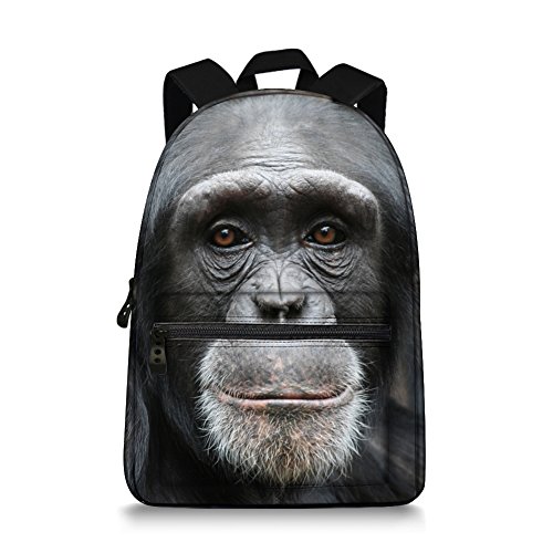 JeremySport Toddler Backpack Boys, 15 Inch Kids Backpack for Preschool,Gorilla