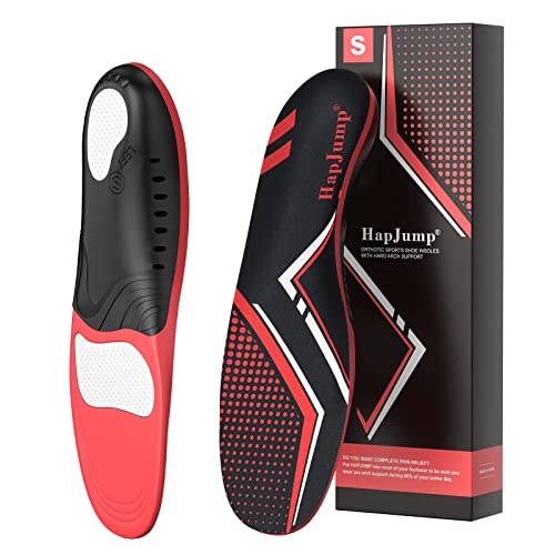 Plantar Fasciitis Pain Relief Feet Insoles Orthotics Arch Support Insoles with Motion Control Shoe Inserts Work Boot Flat Feet Comfortable for Men and Women Improve Balance, S