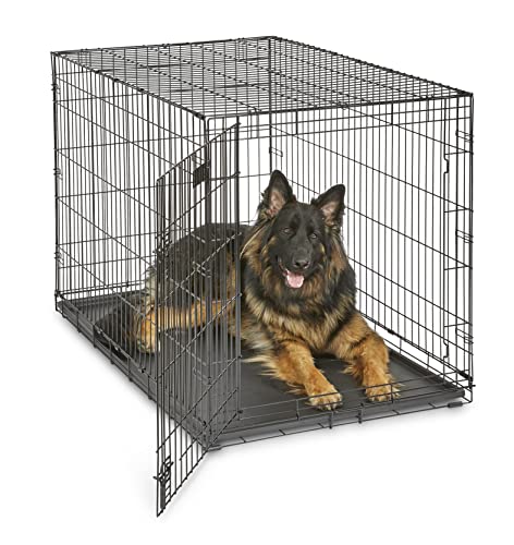MidWest Homes for Pets Newly Enhanced Single Door iCrate Dog Crate, Includes Leak-Proof Pan, Floor Protecting Feet, Divider Panel & New Patented Features