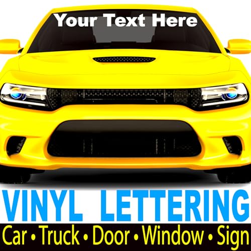 1060 Graphics: Custom Vinyl Lettering (Personalized Text) Car Decal, Window Sticker, Truck Letters, Windshield Banner