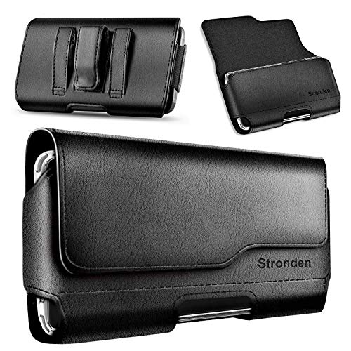 Stronden iPhone SE (2022, 2020) iPhone 8 iPhone 6S 7 Belt Case with Clip, Leather Belt Clip Case Holster Pouch Cell Phone Holder (Fits Otterbox Symmetry Case On)