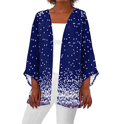 Lightweight Cardigans for Women Cardigan Sweaters for Women Lightweight Cardigan Sweaters for Women Dressy 3/4 Sleeve Sweater Coat Jacket Loose Outwear Tops Generic Casual Kimono Printed Cover Up
