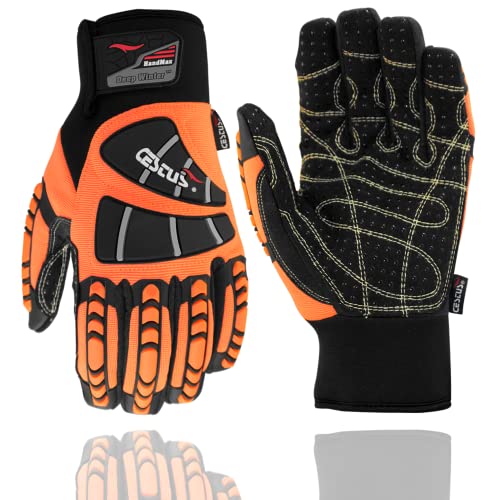 Cestus Deep Winter, Waterproof Winter Work Gloves, Kevlar-Stitched, Level A2 Cut Resistant, Impact Gloves (X-Large)