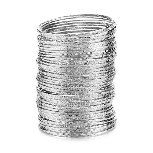 Ensoul Flower Mixed Metal Aztec Multi Bangle Set of 50