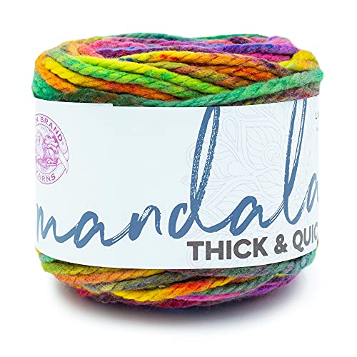 (1 Skein) Lion Brand Yarn Mandala Thick & Quick Bulky Yarn, Swirl