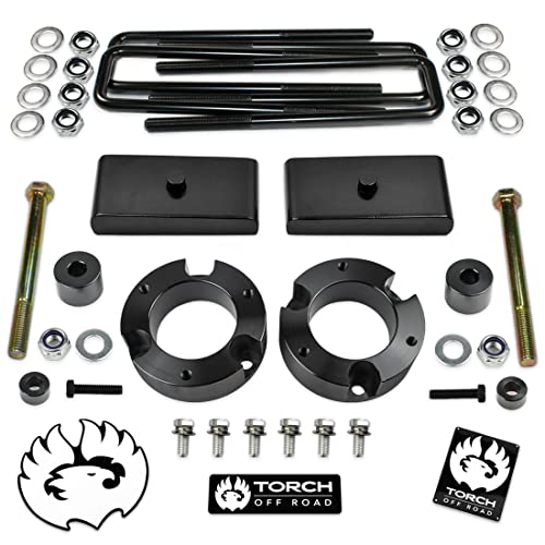 TORCH 2' Front 1' Rear Lift Kit for 2005-2023 Toyota Tacoma 4X4 4WD w Differential Drop TRD SR5 - Models with 6 Lug Wheel Bolt Pattern ONLY