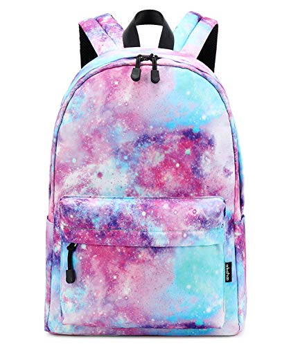 abshoo Lightweight Water Resistant Galaxy Backpacks For Teen Girls Women School Bookbags (Galaxy Pink)