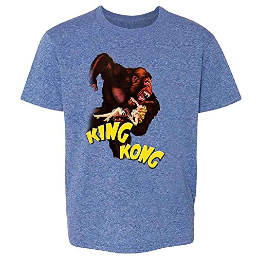 Pop Threads King Kong 1933 RKO Movie Poster Art Vintage Retro Baby Toddler Kids Girl Boy T-Shirt Heather Royal Blue 4T