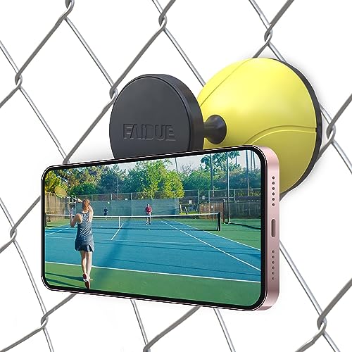 FAIDUE Tennis & Pickleball Fence Phone Mount - Gift Idea for Men and Women - Practice Equipment - Training Accessories for Boys and Girls - Unique Gadget - Record Stream and Relive Your Tennis Matches