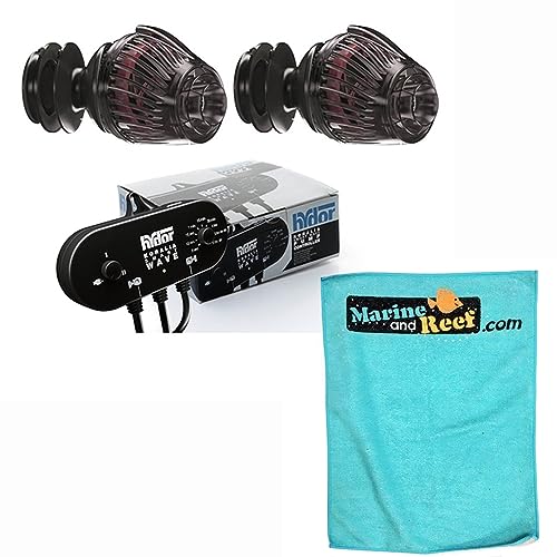 Hydor Koralia 3G 2450 gph Circulation Pump TWO PACK with SmartWave Pump Controller and Towel Bundle (4 Items)