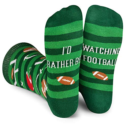 I'd Rather Be Watching Football Socks for Men and Women - Funny Gifts for Sports Fans