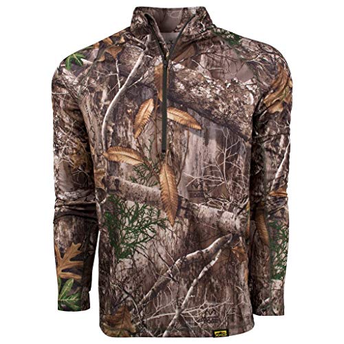 King's Camo Men's Standard King's XKG Elevation 1/4 Zip, Realtree Edge, X-Large
