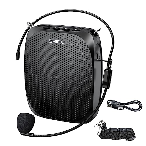 Portable Voice Amplifier SHIDU Personal Microphone Headset for Speaking Rechargeable Mini Pa System for Teachers Tour Guides Coaches Classroom Singing Yoga Fitness Instructors