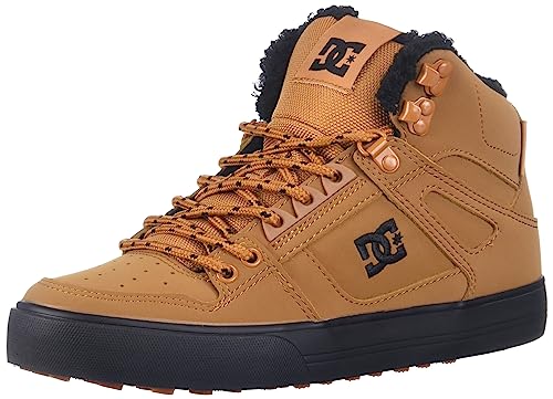 DC mens Pure High-top Wc Wnt Skateboard, Skate Shoe, Wheat/Black, 10.5 US