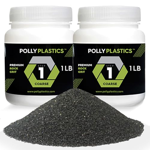 Polly Plastics Rock Tumbler Media Grit Refill, Coarse 60/90 Silicon Carbide Grit, Stage 1 for Tumbling Stones (2 Pack) (2 lb.)