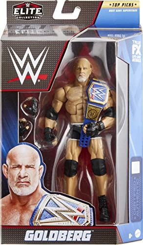 WWE Goldberg Top Picks Elite Collection Action Figure with Universal Championship, 6-inch Posable Collectible Gift for WWE Fans Ages 8 Years Old & Up​