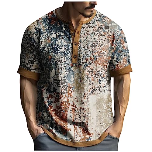 Mens Bluse Big Tall Mens Shirts Green Shirts for Boys Tee Men's Clothing Sets Hanukkah Gifts for Boys T-Shirt Tops Light Yellow T Shirt Magazine Shirt Good Fellows and（2-Khaki,4X-Large）