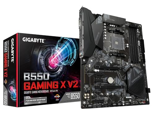 Gigabyte B550 Gaming X V2 (AMD Ryzen 5000/B550/ATX/M.2/HDMI/DVI/USB 3.1 Gen 2/DDR4/ATX/Gaming Motherboard), 128 GB